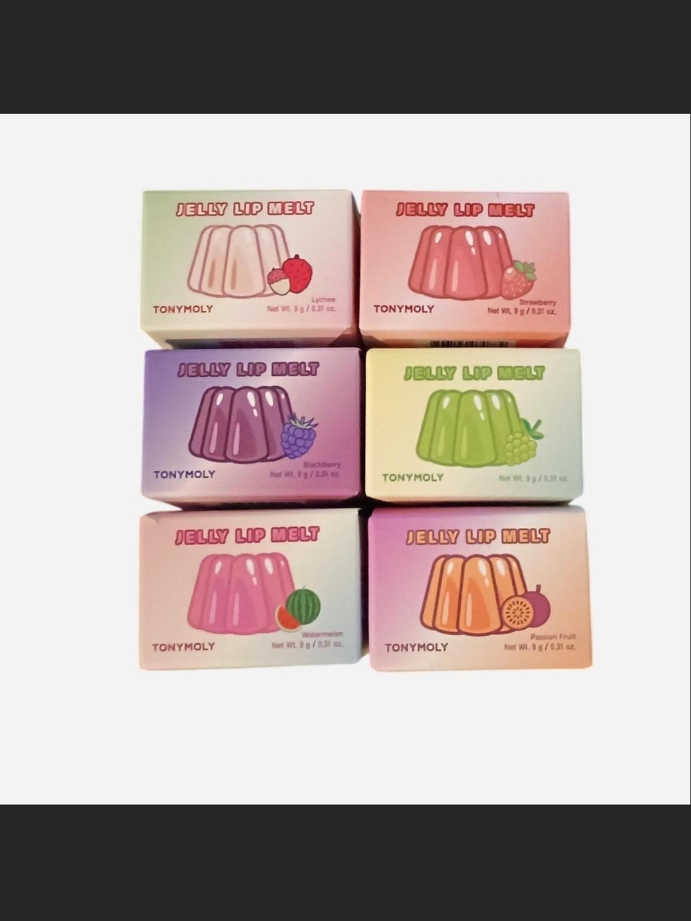 Tonymoly Jelly Lip Melts Set Of 6 - Different Flavors